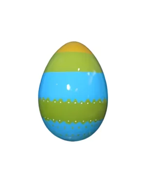 2' Blue and Green Easter Egg Fiberglass Display