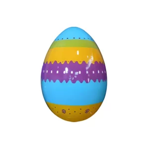 4' Blue and Purple Easter Egg Fiberglass Display