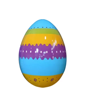 4' Blue and Purple Easter Egg Fiberglass Display