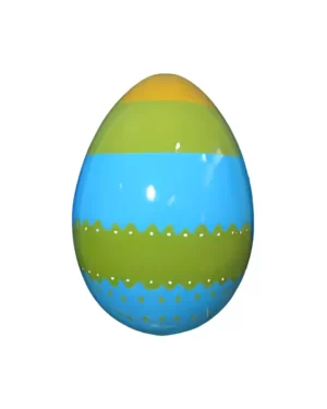 4' Blue and Green Easter Egg Fiberglass Display