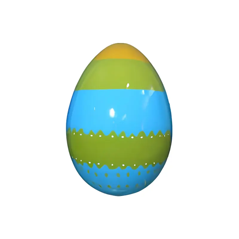4' Blue and Green Easter Egg Fiberglass Display