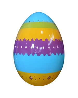 6' Blue and Purple Easter Egg Fiberglass Display