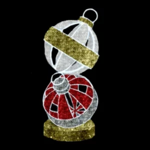 7' 2 Ornament Tower Holiday Light Display