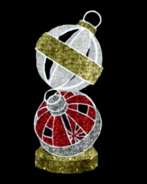 7' 2 Ornament Tower Holiday Light Display