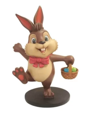 5 Foot Easter Bunny With Basket Fiberglass Display
