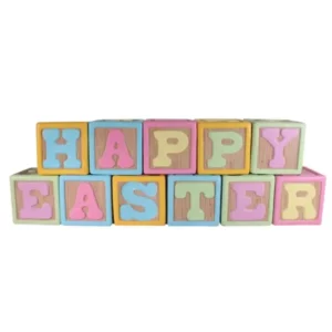 18 Foot Happy Easter Blocks Fiberglass Display