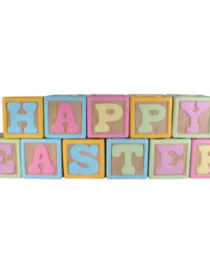 18 Foot Happy Easter Blocks Fiberglass Display