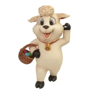 4 Foot Easter Lamb With Basket Fiberglass Display