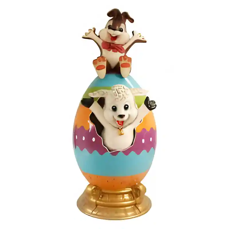 10' Easter Egg Lamb and Bunny Fiberglass Display