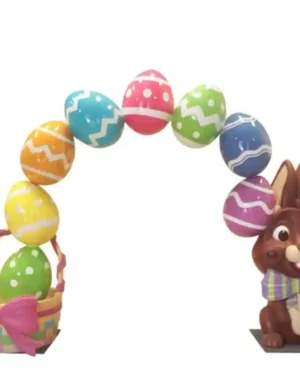 13 Foot Easter Egg With Bunny Archway Fiberglass Display