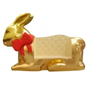 6' Chocolate Easter Bunny Sofa Fiberglass Display