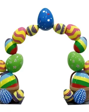 9' Multicolored Easter Egg Archway Fiberglass Display from Creative Displays
