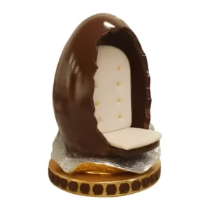 6.5' Dark Chocolate Easter Egg Chair Fiberglass Display