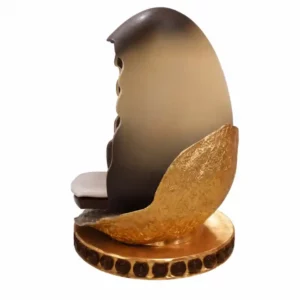 6.5' Milk Chocolate Easter Egg Chair Fiberglass Display