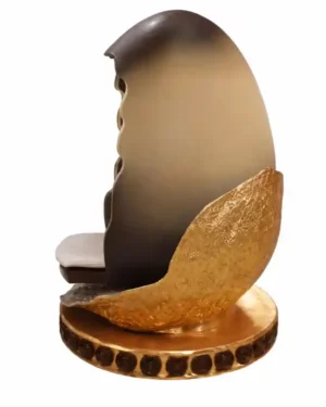 6.5' Milk Chocolate Easter Egg Chair Fiberglass Display