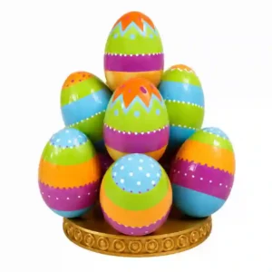 7.5' Multicolored Easter Egg Pile Fiberglass Display