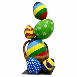 6.5' Easter Egg Tower Fiberglass Display