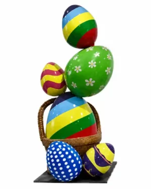 6.5' Easter Egg Tower Fiberglass Display