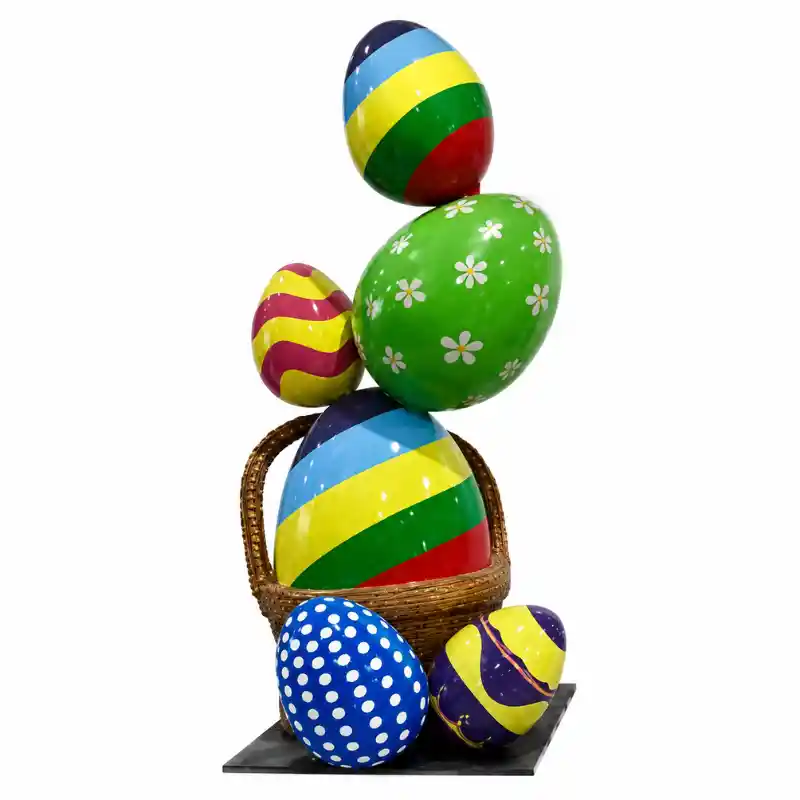 6.5' Easter Egg Tower Fiberglass Display