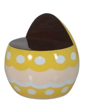 2 Foot Yellow Easter Egg Chair Fiberglass Display