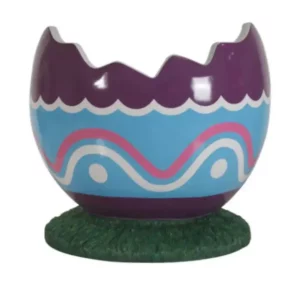 3 Foot Violet Cracked Easter Egg Photo Op Fiberglass Display