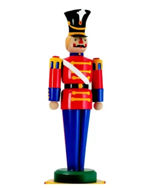 6' Red and Blue Toy Soldier Fiberglass Holiday Display