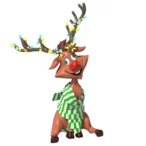 Creative Displays 4.5' Wrapped Reindeer Fiberglass Display