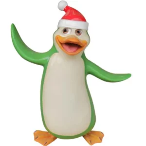 4' Green Richard the Penguin Modeling Fiberglass Holiday Display