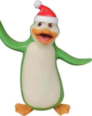 4' Green Richard the Penguin Modeling Fiberglass Holiday Display