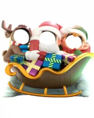 5' Santa's Delivery Photo Op Fiberglass Display