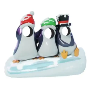 5' Penguins on Ice Photo Op Fiberglass Display