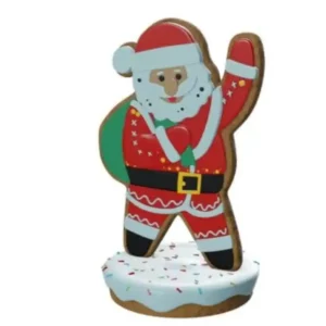6' Gingerbread Santa Fiberglass Display