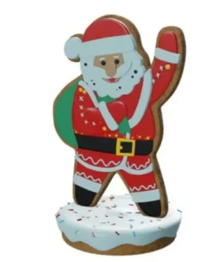 6' Gingerbread Santa Fiberglass Display