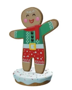 5.5' Archie the Gingerbreadman Fiberglass Display