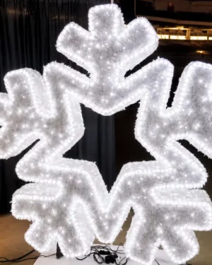 6' Majestic Garland Snowflake Holiday Light Display