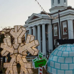 10' Shimmering Snowflake Dimensional Display