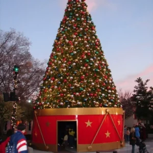 Creative Displays 8 Foot Walkthrough Christmas Panel Tree Drum Base
