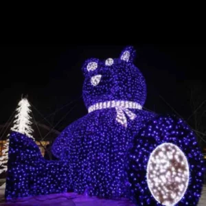 16' 3D Teddy Bear Holiday Lighting Display