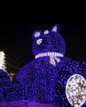16' 3D Teddy Bear Holiday Lighting Display