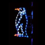4' Penguin Pole Mount Holiday Light Display