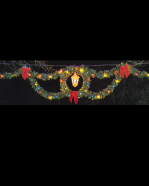 40' Garland Wreath Skyline Holiday Light Display