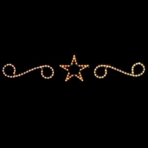 40' Scrolls And Star Skyline Holiday Light Display