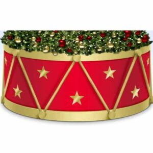 4' Caps, Ropes, And Stars Drum Style Panel Tree Riser Ring Base Skin