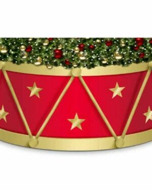 4' Caps, Ropes, And Stars Drum Style Panel Tree Riser Ring Base Skin