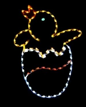 6' Chick In An Egg Holiday Light Display