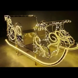 10' Santa's Gilded Sleigh Holiday Light Display