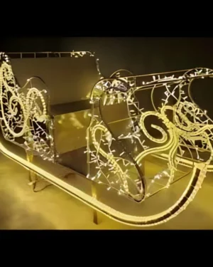 10' Santa's Gilded Sleigh Holiday Light Display