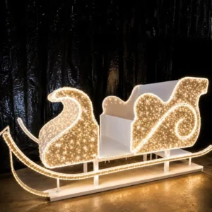 10' Santa's Garland Sleigh Holiday Light Display