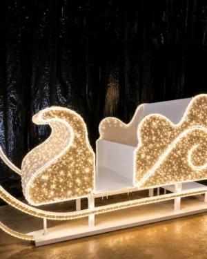 10' Santa's Garland Sleigh Holiday Light Display