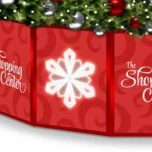 4' Panel Tree Base Skin With Illuminated Snowflakes